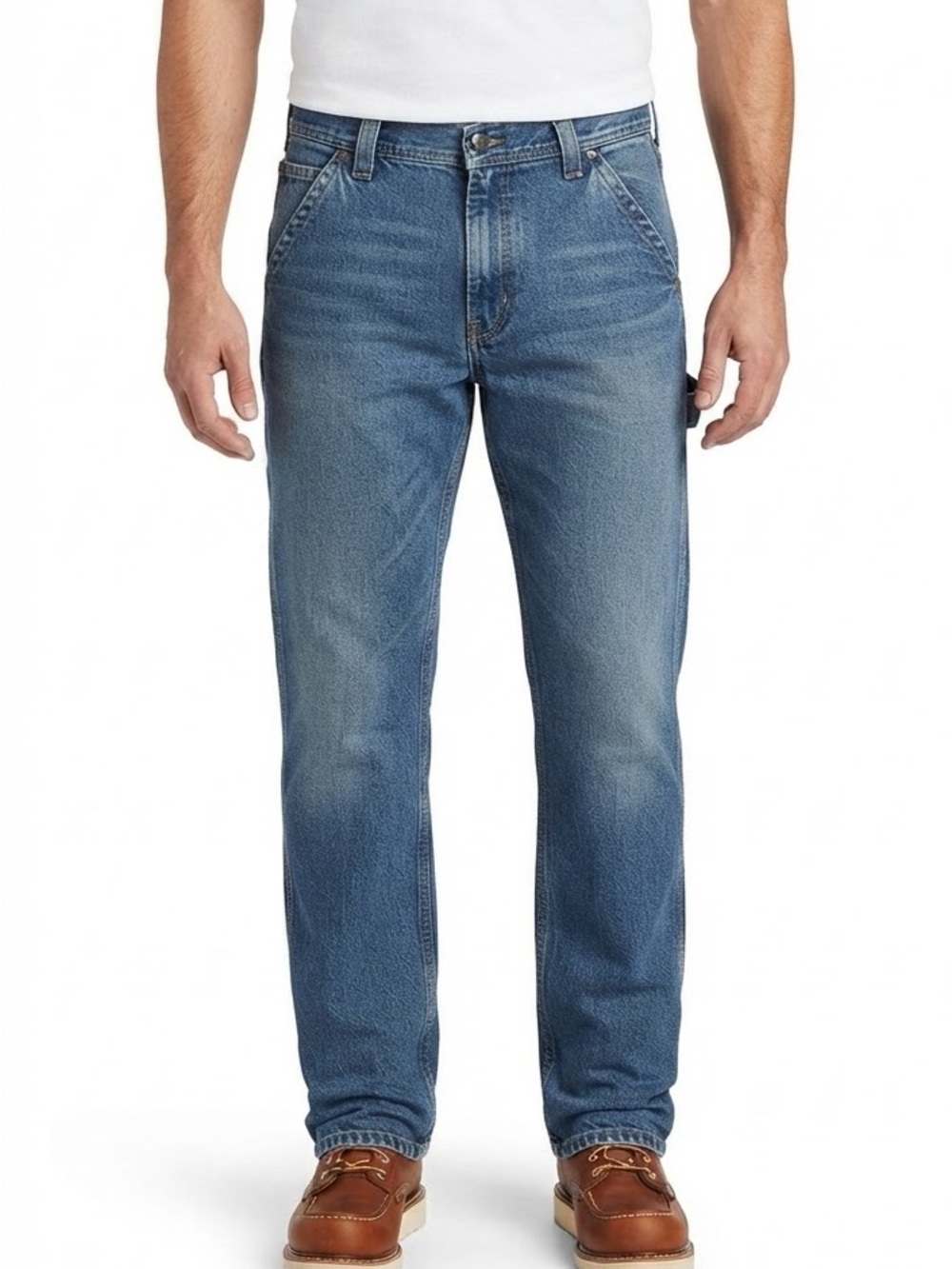 Ralph Lauren Wyatt Men's Blue Carpenter Jeans - Classic Workwear Style 34X32